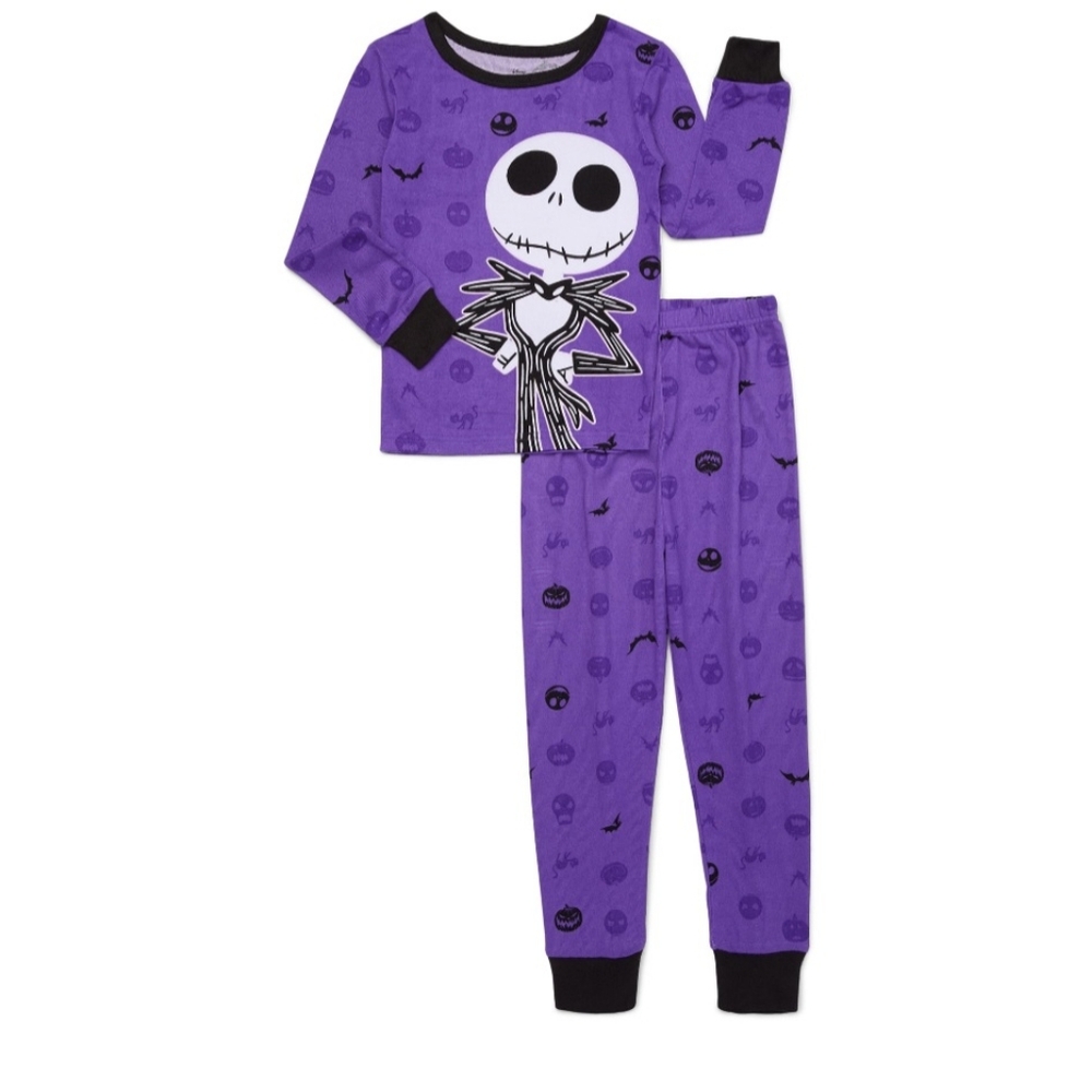 DISNEY Nightmare Before Christmas Girls Snug Fit Pajama Set:NEW WITH TAGS:SIZE 4
